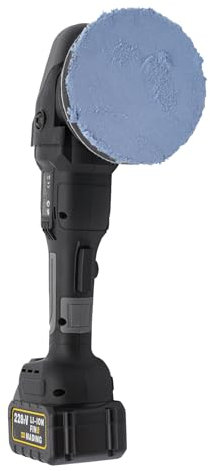 LUNICASHA Poliermaschine, Autopolierer 2 * 3Ah Lithium-Akku, Auto Poliermaschine 3 variable Geschwindigkeit 2000/4000/6000rpm, Exzenter-Poliermaschine