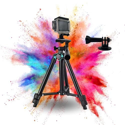 TronicXL 30-60m Stativ Tripod Kamerastativ kompatibel mit DJI Osmo GoPro Hero Hero+ 3 4 5 6 7 8 9 10 11 12 13 Session Action Cam Kamera Halterung Actionkamera + Tasche Tisch