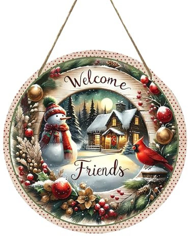 Llavero de Navidad muñeco de nieve, decoraciones de puerta de Navidad muñeco de nieve,Decoración de muñeco de nieve de madera Navidad - Percha de Navidad en forma de signo de decoración, colgante de