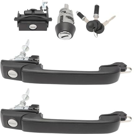 JIIYP Hayon Porte Loquet pour Golf pour 3 1 Set Serrure D'allumage Poignée De Porte Serrure Clé Serrure De Hayon Interrupteur Réservoir Gauche Droite Serrure Coffre Hayon