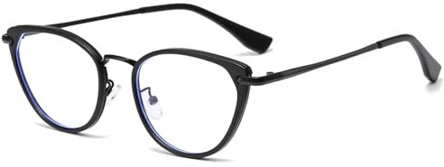 YAMEIZE Katzenauge Blaulichtfilter Brille für Damen Retro Cateye Rahmen Blaulichtfilter Anti Blaulicht Brille Computerbrille Lesebrille