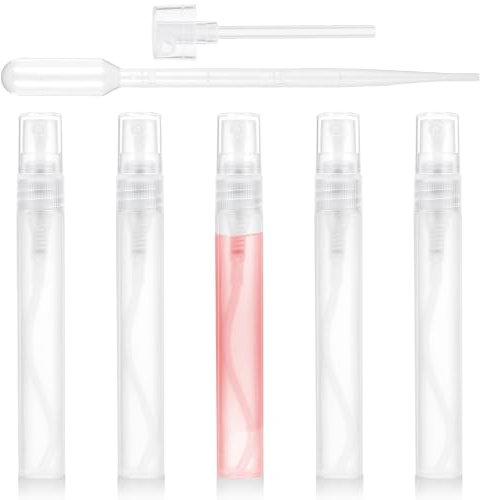 JIYIN 5 Stück Mini Parfüm Nachfüllbar, Sprühflasche 10ml Leere Sprühflaschen Parfümzerstäuber Nachfüllbar Parfüm Zerstäuber Taschenzerstäuber Tragbare Flaschen für Reisen Ausgehen