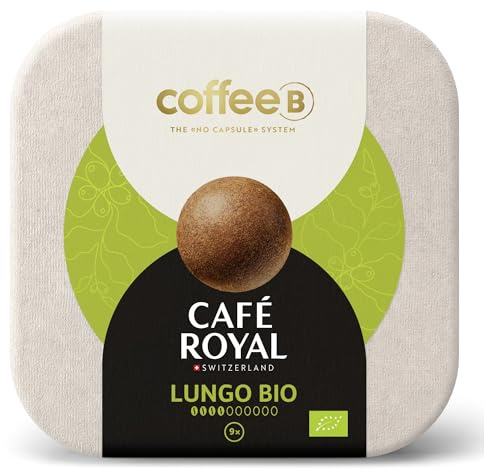 CoffeeB Café Royal Lungo Bio – 9 Kaffeekugeln (Coffee Balls), Bio, 100 % Arabica