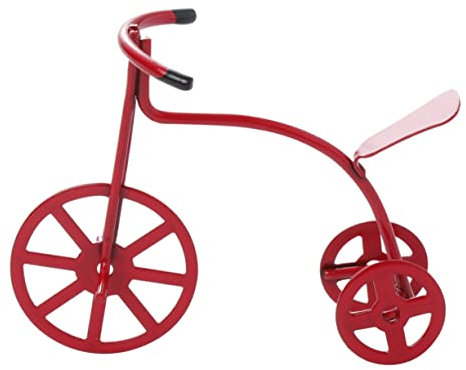 IMIKEYA Mini Dreirad Modell Spielzeugauto Ornament Für Puppenhaus Dekoration Rotes Mini Möbel Für Kreative Spielwelten Und Sammlerstücke