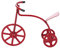 IMIKEYA Mini Dreirad Modell Spielzeugauto Ornament Für Puppenhaus Dekoration Rotes Mini Möbel Für Kreative Spielwelten Und Sammlerstücke