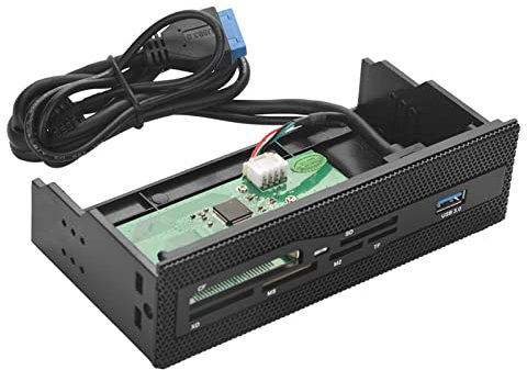 ZenithAur USB 3.0 Kartenleser Intern für PC, Multifunktions-Front-Panel-Hub mit M2 SD MS XD CF TF-Kompatibilität