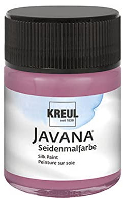 Kreul 8117 - Javana peinture sur soie en pot de 50 ml, bordeaux, peinture brillante et hautement pigmentée à base d'eau, au caractère fluide, pénètre profondément dans les fibres