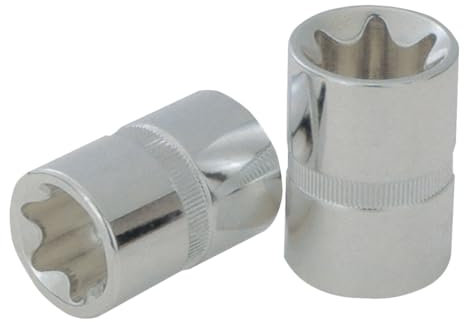 KS Tools 918.3978 - Douille 3/8 TORX E12, L.25mm - Gamme CHROMEplus - En Chrome Vanadium - Finition chromée