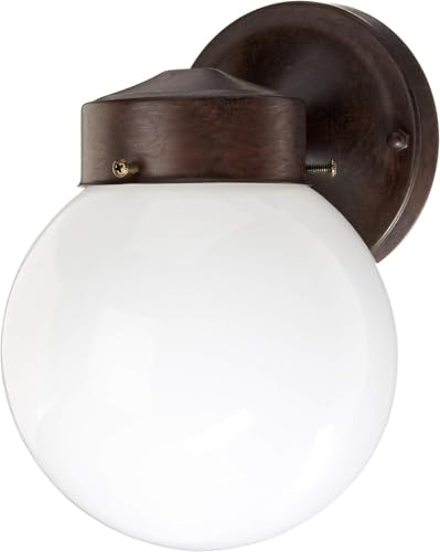 Nuvo SF76/703 Old Porch Wall Fixture with Globe, Old Bronze