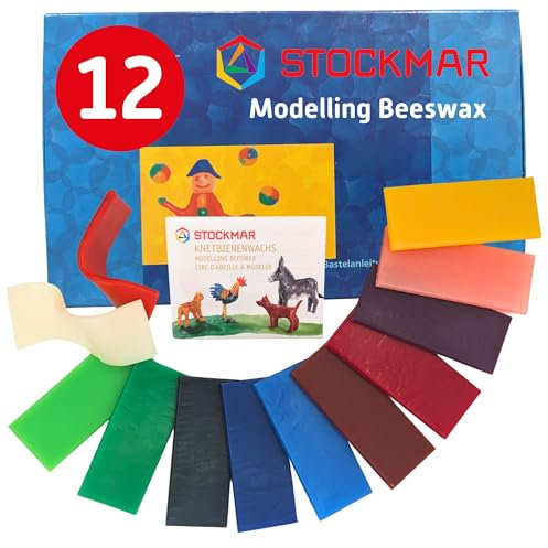 Stockmar 51200 - Knetbienenwachs, 100 x 40 mm, 12 Farben