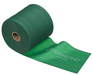 TheraBand Latex-Free Resistance Band for Pilates, Home Gym, Rehab, Professional Physical Therapy & Fitness Equipment, Resistance Training, 22.9 Metre, Green, Heavy