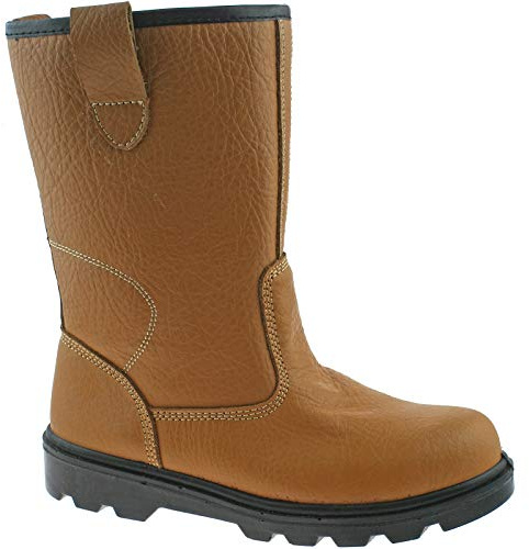 Grafters M021A Mens S1 SRC Safety Rigger Boots Black