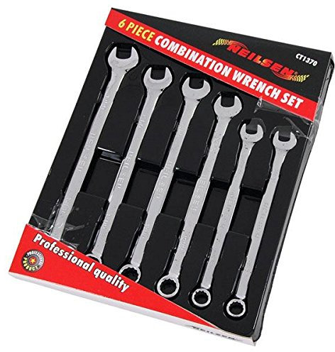 Neilsen Spanner Set 6pc Extra Long 10-14mm (Combination - Chrome Vanadium - Mirror Polish)
