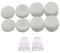 Tapas de cubierta y dedo analógico de silicona antideslizante para palanca de mando y extensor de disparador L2 R2 para Sony PS4, Dualshock 4, PS4 Pro, Slim, 10 en 1 blanco