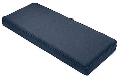 CLASSIC ACCESSORIES Montlake Wasserabweisendes Sitzkissen für Outdoor-Bank, Terrassenmöbel, Schaukelkissen, 137 x 45 x 7,6 cm, Indigoblau meliert
