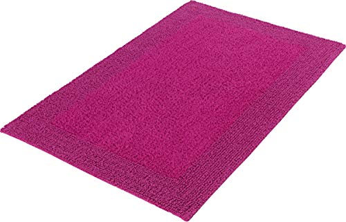 Kleine Wolke Badteppich Cotone, Cranberry 50x 50 cm WC-Vorleger ohne Ausschnitt rosa/pink