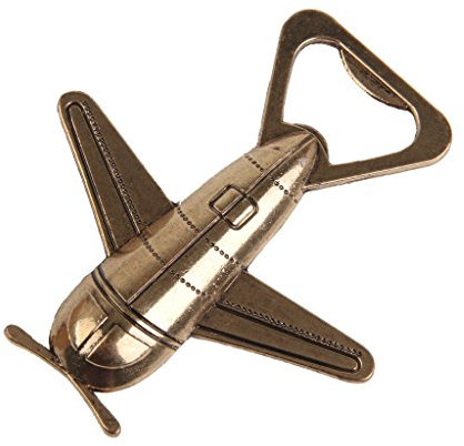 Inzopo 1 x Flaschenöffner mit antikem Flugzeug-Muster, für Hochzeiten, Partys, Gastgeschenke.