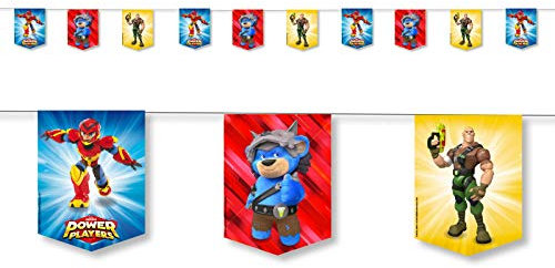 Wimpelkette * Power Players * als Deko für eine Superhelden-Party und Kindergeburtstag | Girlande Dekoration Party