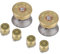 Boutons de Balle en métal + manettes, poignée de Pouce en Or 6 pièces pour Manette de Jeu Playstation 4 PS4, Boutons de bâton analogiques de Remplacement