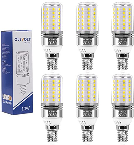 OLEVOLT E14 LED Glühbirne Neutralweiß 10W 4000K E14 LED Lampe 1200LM Ersatz für 80W Glühlampe LED Mais Birne Nicht Dimmbar Maiskolben Birnen E14 Edison-Schraube Kerze Leuchtmittel 6er-Pack