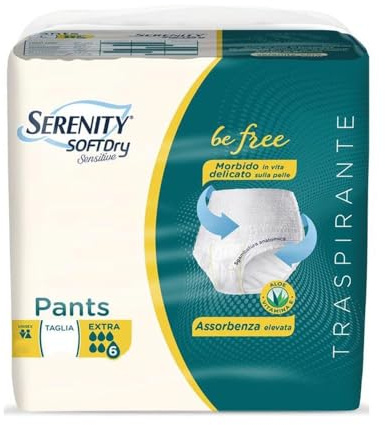 Serenity Soft Dry - Sensitive Be Free Pannoloni Pants Taglia M, 14 pants