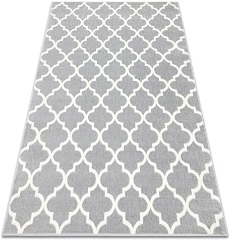 rugsx Teppich BCF Morad TRELIS Marokkanisches Spalier - hellgrau 160x220 cm