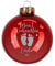 Herz & Heim® Weihnachtskugel aus Glas mit persönlicher Gravur/Rot oder Weiß/Matt oder Hochglanz/Ø 8 oder 10 cm/Verschiedene Motive Ø 8 cm, Rot Hochglanz, Mein erstes Weihnachten