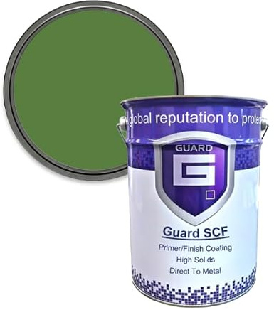 Guard SCF Shipping Container Metal Paint & Skip Paint Direct To Metal 100s Of Colours Satin Finish - 5 Litres (Light Green)