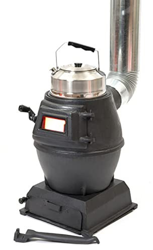 DISHENGZHEN Fuego de carbón de Hierro Fundido Puro, Estufa de leña, Ventana de visualización, Estufa de Camping Multiusos para Tienda de campaña, Interior, Villa, Refugio, calefacción y Cocina