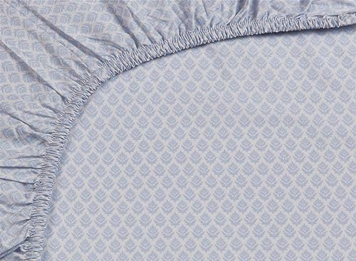 Pip Studio Spannbettlaken Thousand Leaves Blau 100x200