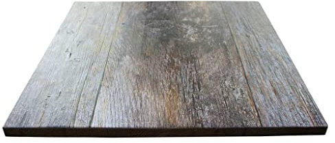 Briconess.com Tischplatte 70 x 70 cm für Bars und Restaurants aus Zement, Holzoptik Zahara