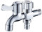 GRAWIT Rubinetto a Doppia Uscita Rubinetto Doppio in Ottone Lavandino del Bagno Doppio connettore per Tubo dell'Acqua Sdoppiatore per Tubo della Lavatrice Adattatore per Rubinetto a Doppia Uscita per