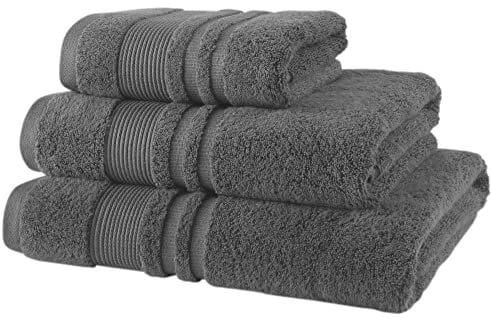 Lions Bamboo Towels - Premium Hand Towels 4 Pack, 60% Bamboo 40% Cotton Bathroom Linen Towel Set, Soft Quick Dy Water Absorbent Durable Hand Towel, Extra Large, 50x8cm, Charcoal
