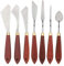 Fyearfly Palette Messer Set, 7 Stück Edelstahl Malmesser mit Holzgriff, Palettenmesser Malwerkzeuge, Malspachtel Künstler Set aus Edelstahl für Ölgemälde, Acrylmischen