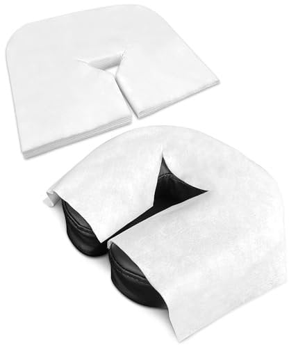 ZEN - 200x lingettes jetables pour fentes nasales pour tables de massage — coussinets jetables en non-tissé pour appui-tête des tables de massage — accessoires de massage coussinets faciaux 41×31 cm