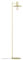 EGLO Stehlampe Escandell, elegante Eck Standleuchte, Stehleuchte aus Metall in Messing-Gebürstet, Lampe Wohnzimmer mit E27 Fassung, 156 cm