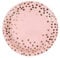 BOKFJBP 50 Pack Party Paper Plates 9inch Pink and Rose Gold Paper Plates Set Disposable Plates Dinner Plates Tableware for Birthday Decorations Happy Birthday Party Weddings All Occasions