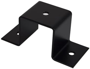 Abrazadera de tubo cuadrado, abrazadera cuadrada en negro, 20 x 20 mm hasta 80 x 80 mm (70 x 70 mm)
