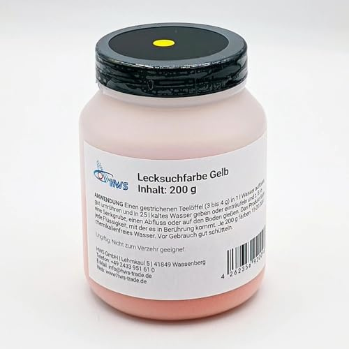HWS Lecksuchfarbe Markierungsfarbstoff für Wasser, 200 g Dose (Gelb)