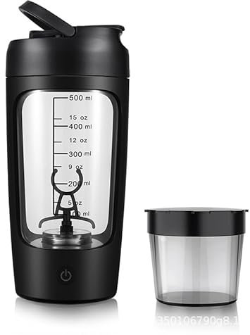 LIFEJXWEN Bottiglia Shaker Elettrico a Proteine, Bottiglie Miscelatori per Miscele Proteine, Shaker Ricaricabile di Tipo C da 500 ml, Made in Tritan, Shaker Senza BPA per Shakes Proteine