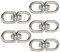 FEEIMOL Edelstahl Drehwirbel M4 Schwenkring Swivel Haken Wirbel-Schäkel Doppelseitiges Drehgelenk Ösenhaken Seilwirbel für Hängesessel Schaukeln