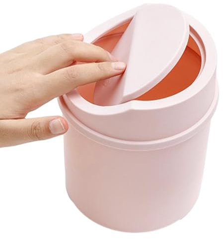 Petite Poubelle Table Avec Couvercle, Poubelle En Plastique Réutilisable, Poubelle Bureau, Portable Pour Salle De Bain, Chambre, Bureau Enfant, Salon