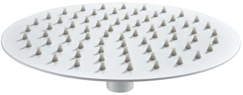 IMEX - Spruzzatore doccia effetto pioggia | Soffione fisso per doccia grande | Soffione doccia ad alta pressione effetto cascata | Soffitto rotondo da 30 cm | Colore bianco opaco