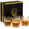 SIMOORE Whisky GläSer, 300ml Bleifrei Glas Tumbler 4er Set, Whiskey Geschenkset für Cocktail, Rum, Wodka, Scotch, Gin, Cognac