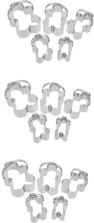 TOPBATHY 15 Piezas Círculo de mousse de 5 piezas cortador de galletas de navidad molde de pan de jengibre molde galletas muñeco jengibre cortadores de galletas precioso cortador de galletas