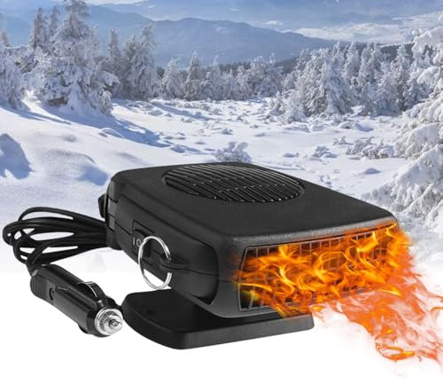 HIULLEN 12V Car Heater, Portable Car Heating Heater, Anti-Fog Plug in Cigarette Lighter, 2 in 1 Fast Heating/Cooling, Car Heater That Plugs Into Cigarette Lighter