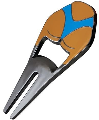 Big Crazy Divot Repair Tool, Divot Repair Tool, Bikini Matel Golf Green Golf Divot Tool, 5-in-1 Divot Tool, Golf Ball Marker, Bottle Opener, Golf Groove Cleaner and Alignment Tool