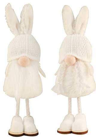 Huamengyuan Weihnachten GNOME Weihnachtswichtel Wichtel Figuren Xmas Elf-Figur Elf Gesichtslosen Puppe Osterhase Bunny Weihnachtsdeko Christmas Decorations Wichtel Zubehör für Home Küche Deko 2PCS