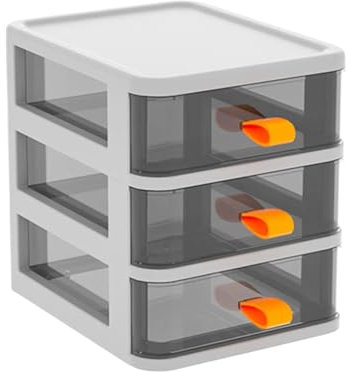 Desk Drawer Organizer - Clear Storage Drawer Boxes | Clear Organizer Box With Drawers, Makeup Jewelry Organizer Container With Silicone Handle, Transparent Table Organizer For Kitchen Bedroom Desk