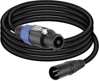 GELRHONR Speakon Männlich zu XLR Verbindungskabel für Mischpulte, Vorverstärker, Lautsprecher usw., mit Drehverschluss (Male to XLR Male 1.8m)